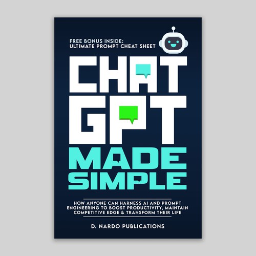 Professional Cover for BEST-SELLING BOOK about ChatGPT & AI Design by Inventive Designs