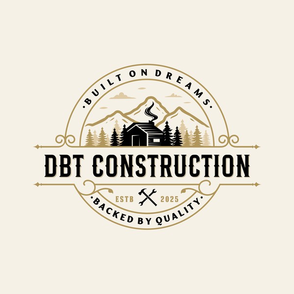 Rustic logo for a construction company