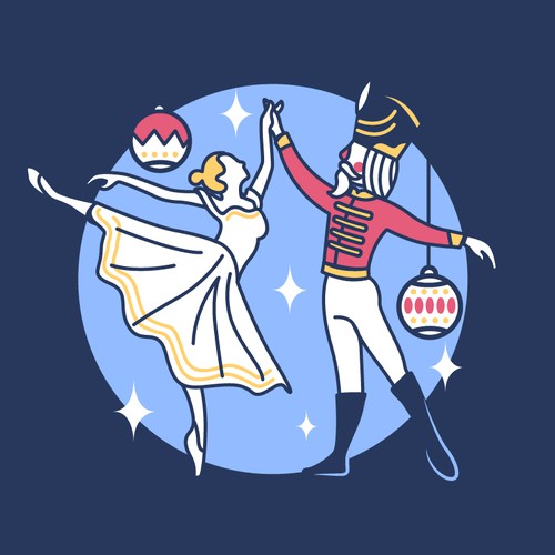 Design a Beautiful Nutcracker Sticker Design by yulianzone