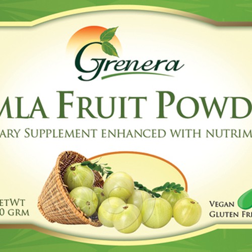 Amla Fruit Powder Label Design by sprocket33