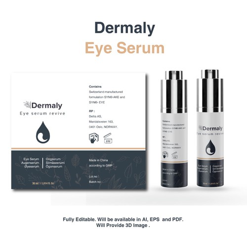 Eye serum bottle design Design by sazzad_abir