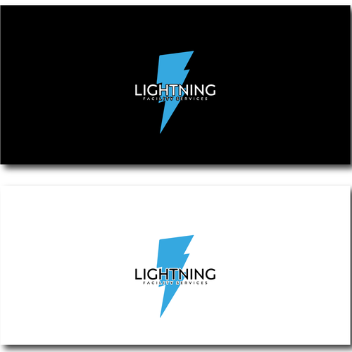 Cool logo using a lightning bolt for commercial maintenance/cleaning company. Design by HadiArts