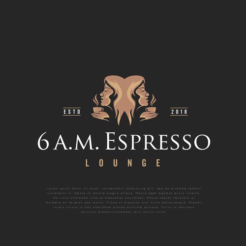 Design an enticing logo for 6 A.M. Espresso Lounge Design by Michael San Diego CA