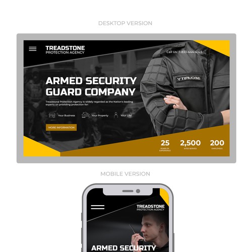 We Need A Strong Website Design For Leading Private Security Company Design by sociable design