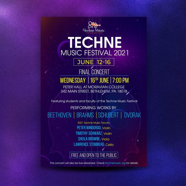 Flyer for a music concert