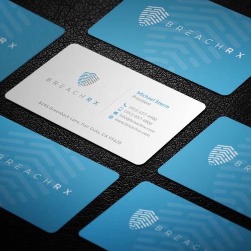 Professional B2B Card for Cyber Security Software Company Diseño de Galaxiya