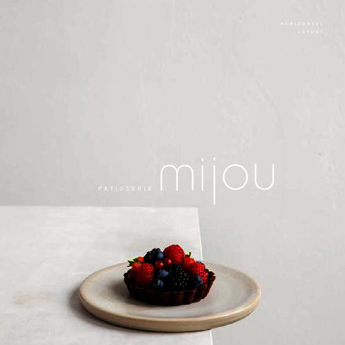 Logo for the modern and creative Patisserie Mijou Design by terracotta
