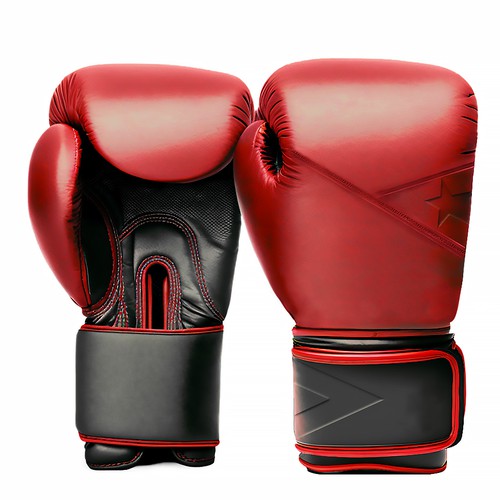 Outshock Beginner Red Boxing Gloves 100,Punch Training for Man & Woman-10 OZ