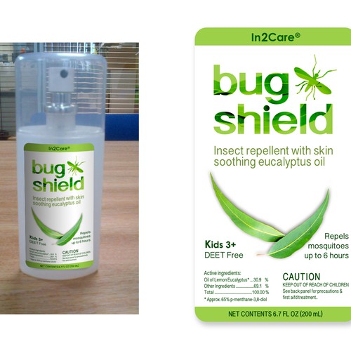 A product label for an insect repellent based on African lemon eucalyptus oil-ontwerp door SulieCreative