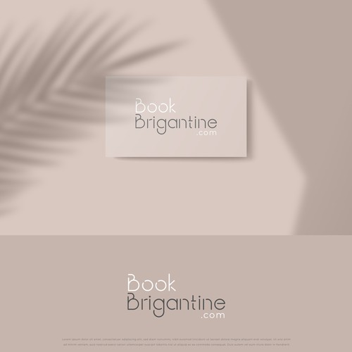 BookBrigantine.com Simple Vacation Rental Logo Design by Kate Visuals