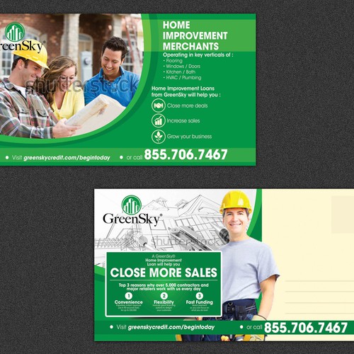 Create an impactful direct mail postcard for GreenSky Credit Réalisé par ganess