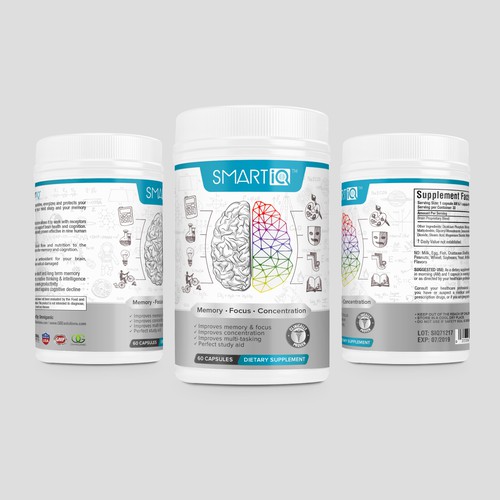 Brain Supplement Label Design Design by DesignSBS