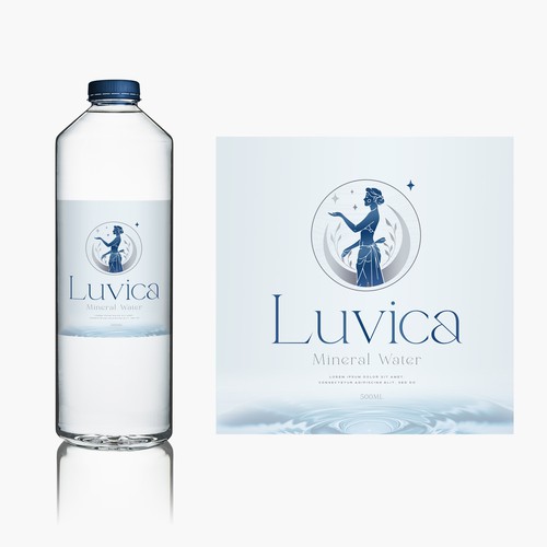 Label design for [beauty mineral water] for women Design by susubayramm (insta)