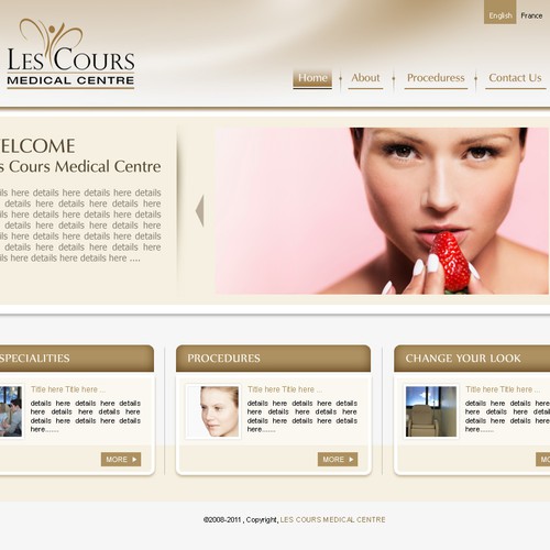 Les Cours Medical Centre needs a new website design デザイン by Mosaab