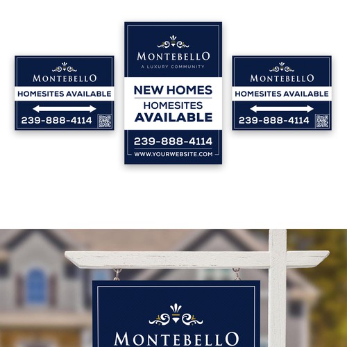 Upscale and Sophisticated New Homes for Sale - Signage Design by GraphicVersa