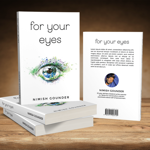 for your eyes- poetry and journal book cover Design by romy