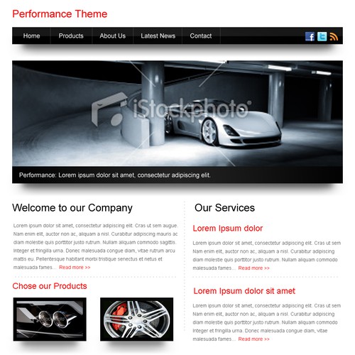 1-3 Page Website Template Design von TwitchDesign