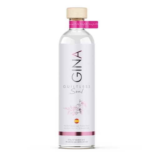 GINA - Low alcohol & calories gin Design by Shark1@