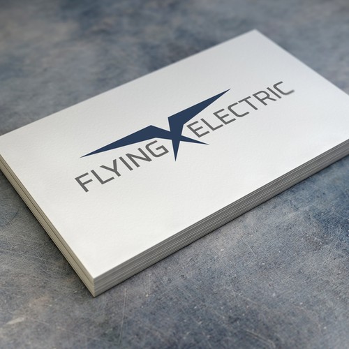 Flying X Electric Logo Design by logosapiens™