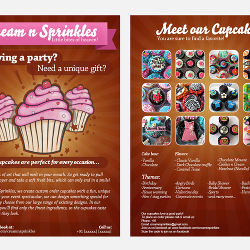 Cupcake Flyer for Cream n Sprinkles Design by iGreg