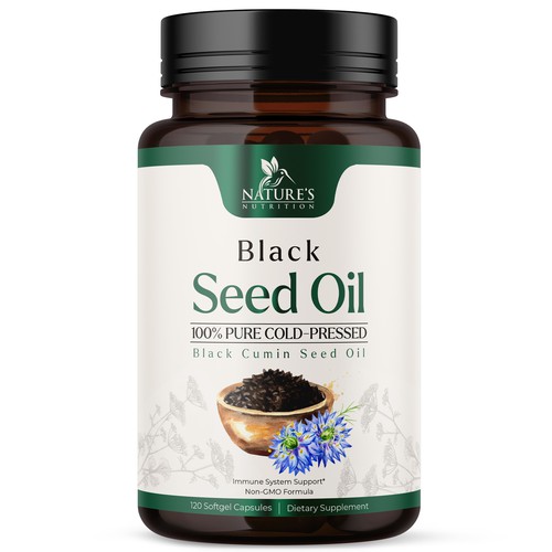 Natural Black Seed Oil Design Needed for Nature's Nutrition Design by UnderTheSea™