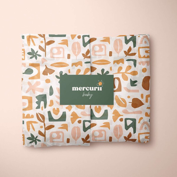 Brand pattern and logo design for baby clothing brand 