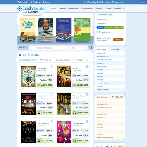 Create the next website design for Irish Books and Authors Diseño de deebong