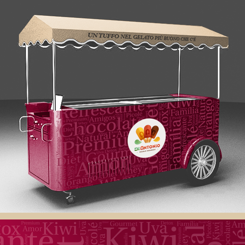 I need a design to customize ice cream cars with logo Di Antonio Gourmet Design by Bruno Nascimento