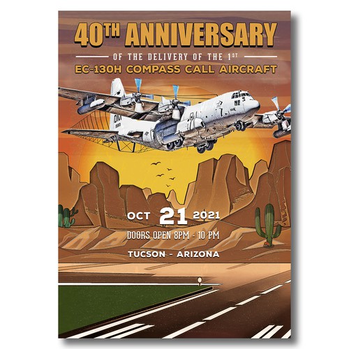 Air Force Flying Group 40th Anniversary Celebration Design by Frieta