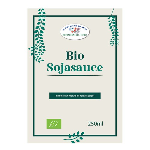 Bio-Sojasauce für die landwirtschaftliche Direktvermarktung