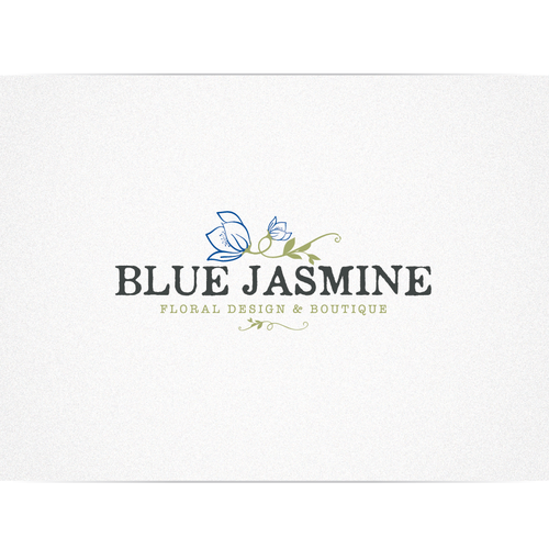 LOGO & BUSINESS CARD DESIGN FOR BLUE JASMINE LLC FLORAL DESIGN AND BOUTIQUE Design by Cit