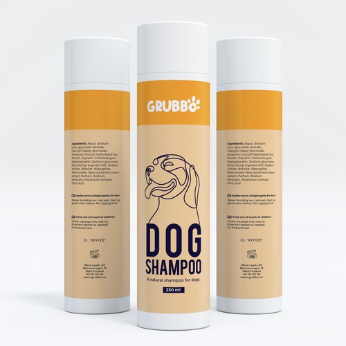 Design label for dog shampoo Design réalisé par interaksi