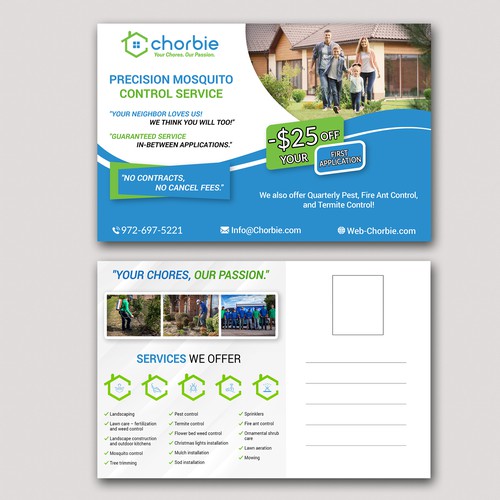 Chorbie Mosquito Control Postcard Design by Graph Webs