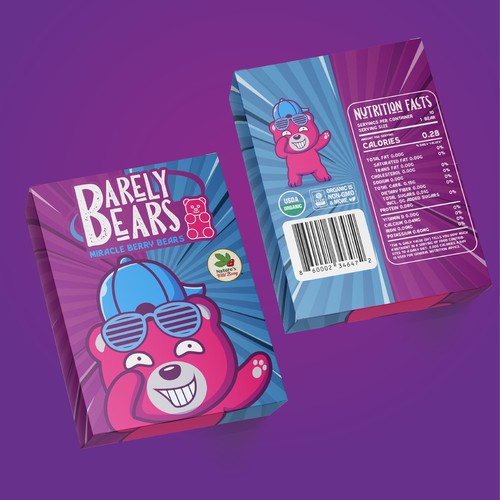 Fun Design for a small boxed product - Barely Bears! Design by Norsh