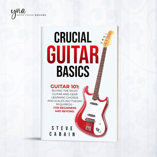 Need a powerful and eye catching design for a book about guitar. Design by Yna