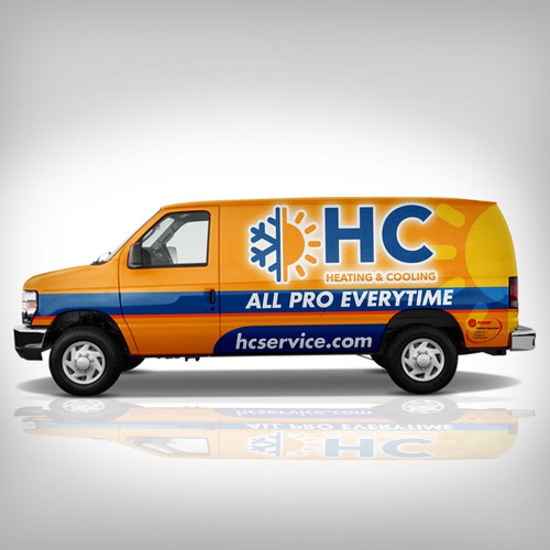 Design a Heating and Cooling Co Wrap in Orange Design by victims