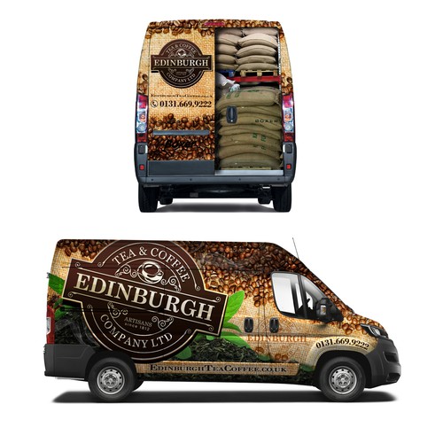 Design a show stopping Van Wrap for Edinburgh Tea and Coffee Co. Design by Konstantin Graphics