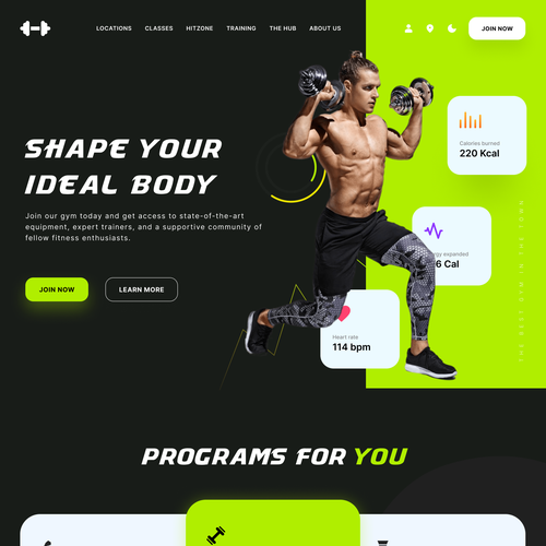 Design homepage and location page for Gym website Design by Mohammad Kashif