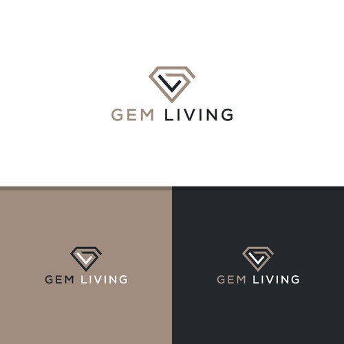 Geometrical, minimalist, modern brand design for Gem Living Design by Mittpro™ ☑