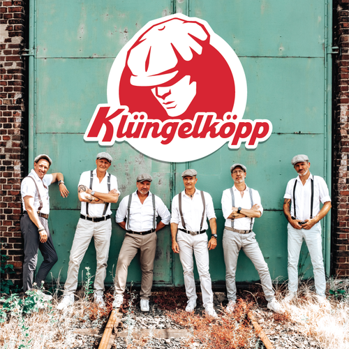 Modernes Bandlogo für professionelle Band mit Schlägerkappen als CI Design by Sukach