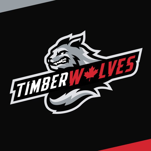 Canadian International School of Hong Kong (CDNIS): Timberwolves Mascot-ontwerp door nina15™