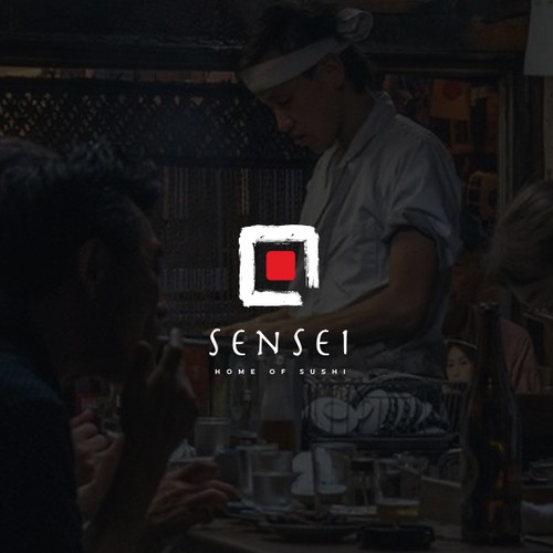 „Sensei“ Home of Sushi Diseño de logolito