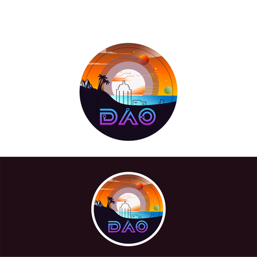 Logo — island DAO — let's buy an island — Ethereum blockchain デザイン by journeydsgn