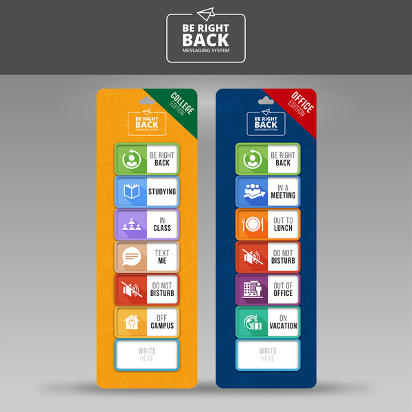 Design by iconisme™ titled "Be Right Back Messaging System"