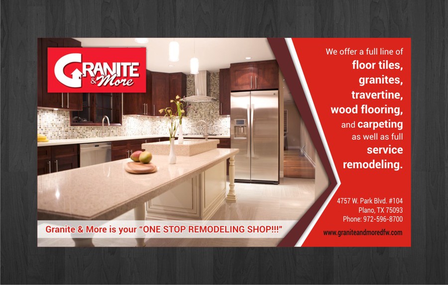 Create an ad for Granite and More Postcard, flyer or print contest