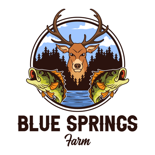 Logo for our Der hunting and bass fishing recreational farm Design by abiedt