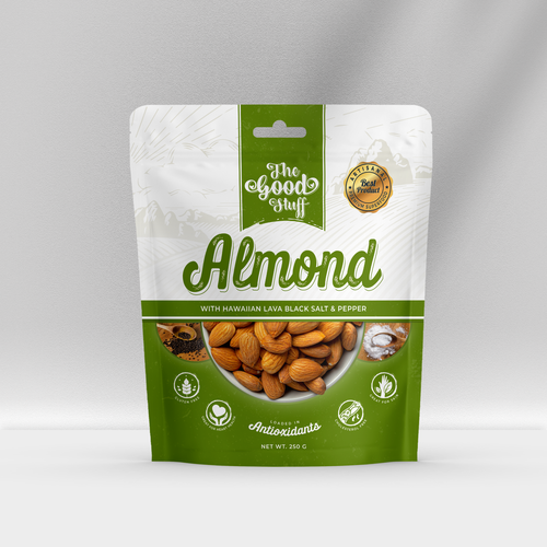 Design a standout packaging for a Nuts & Seeds Standee Pouch Design réalisé par Kedaigraphic