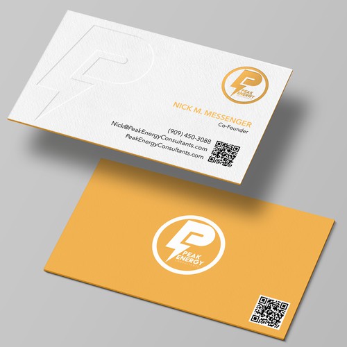 Modern Business Card Design for Electric Energy and Solar Company Design by conceptu