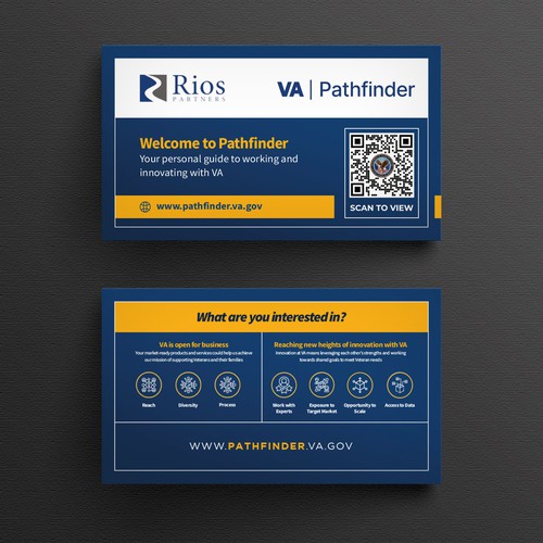 QR Code Handout Card for Veteran Care Innovation Design by artomoro ™