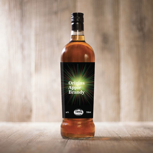 Wanted: an image forward and colorful spirit bottle label design for Apple Brandy release Design by zaffo